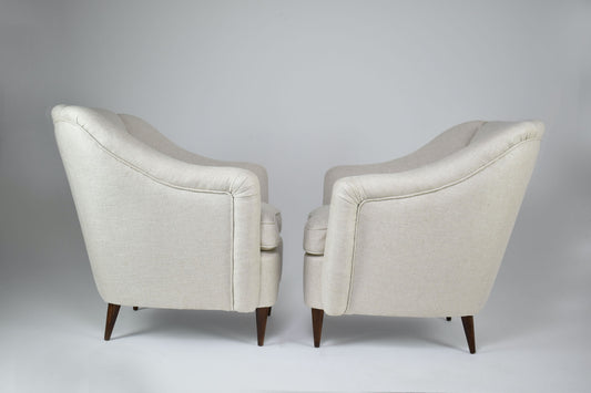 Shop Pair of Italian Lounge Chairs, ISA Bergamo, circa 1955–60 - Spirit Gallery Vintage Furniture