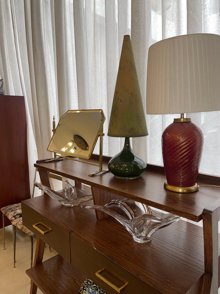 1930's French Adjustable Frame Brass Table Mirror