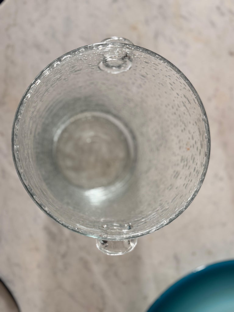 French Bubbled-Glass Champagne Bucket, in the Style of Biot, 1960s