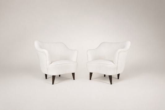 Shop Pair of Italian Lounge Chairs, ISA Bergamo, circa 1955–60 - Spirit Gallery Vintage Furniture