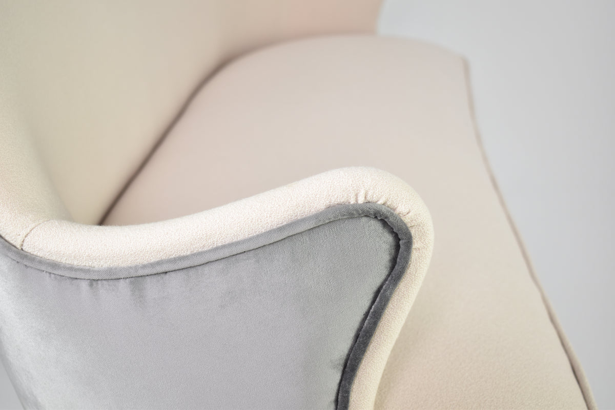 Shop Italian Two-Tone Velvet Sofa by Osvaldo Borsani, circa 1950 - Spirit Gallery Vintage Furniture