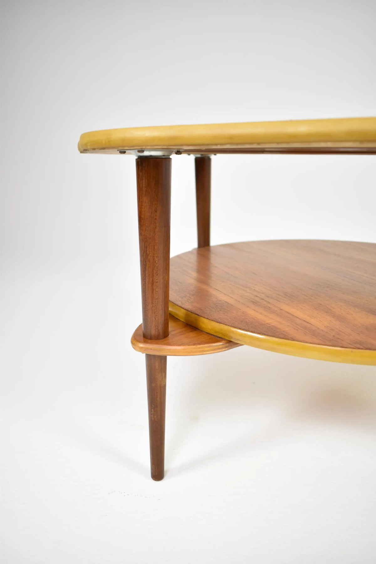 Organic Biomorphic Scalloped Teak and Glass Cocktail Table, Circa 1960