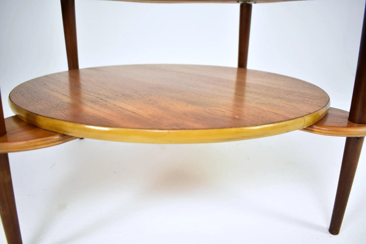 Organic Biomorphic Scalloped Teak and Glass Cocktail Table, Circa 1960