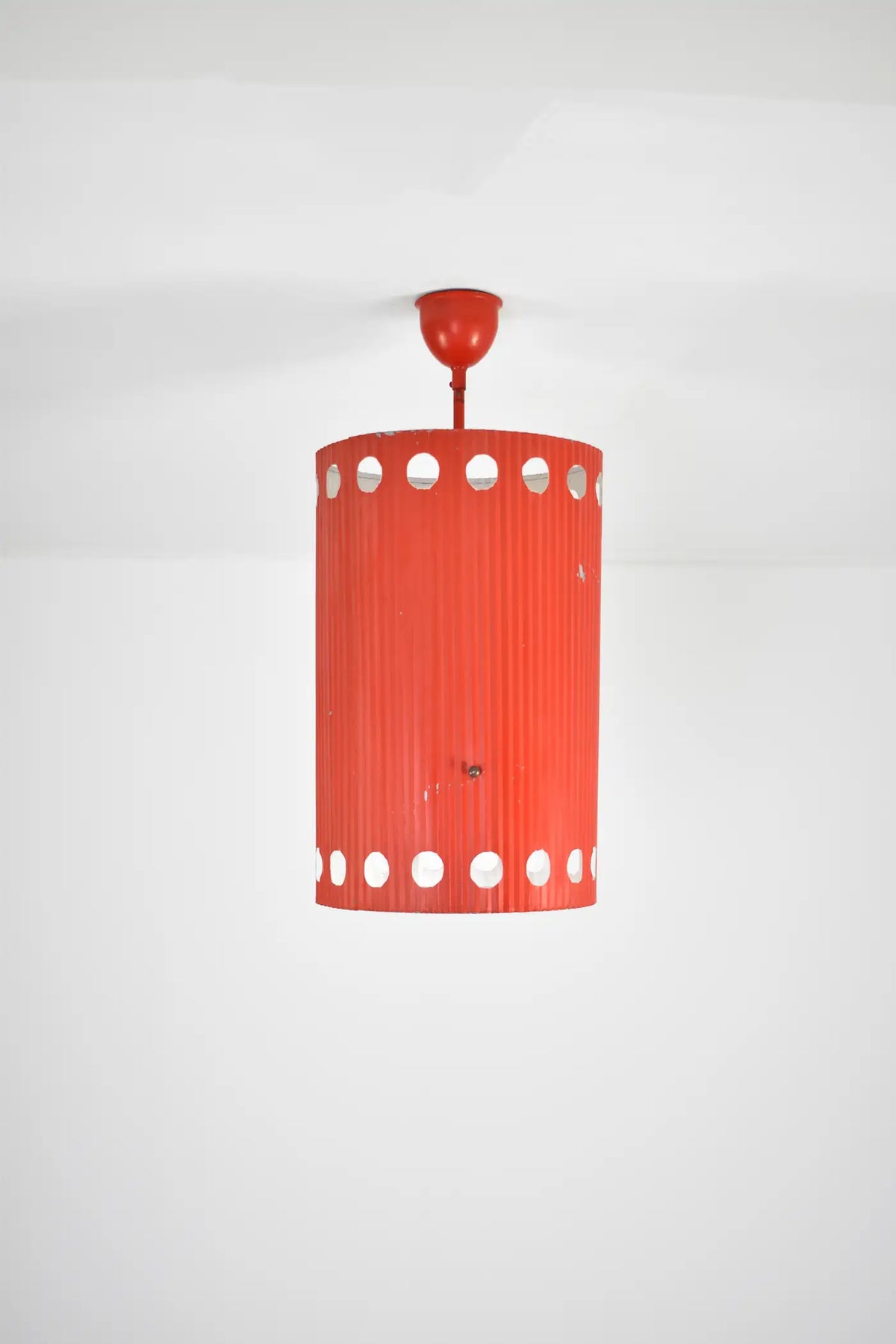 Original Mathieu Matégot "Java" Pendant in Red Lacquer, 1950s