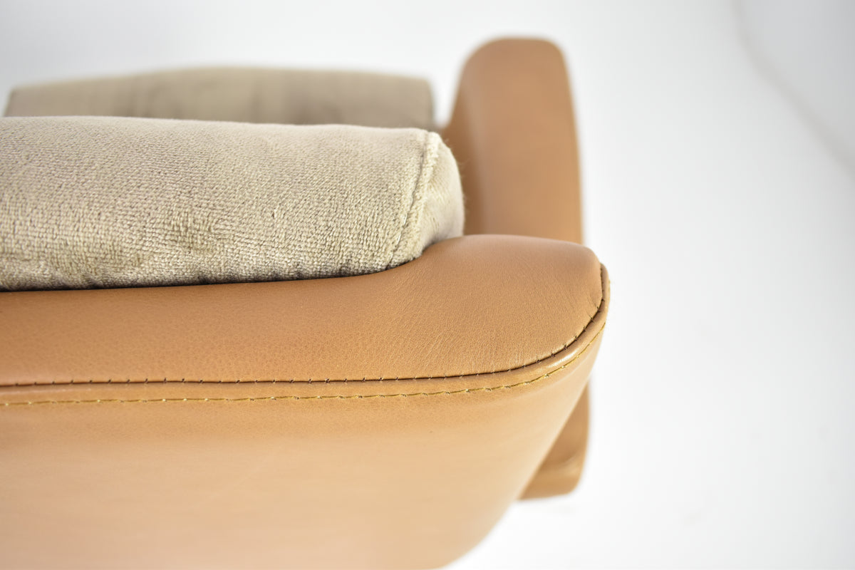 Shop Pair of French Lounge Chairs Attributed to Raphaël Raffel for Apelbaum, 1970s - Spirit Gallery Vintage Furniture