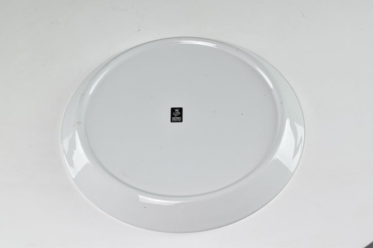 Paire d'assiettes en céramique italienne de Franco Pozzi, 1965