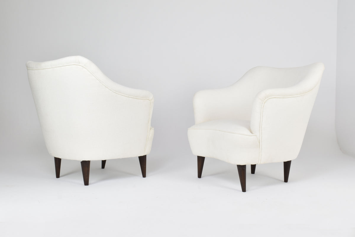 Shop Pair of Italian Armchairs by Gio Ponti for Casa e Giardino, circa 1950s - Spirit Gallery Vintage Furniture