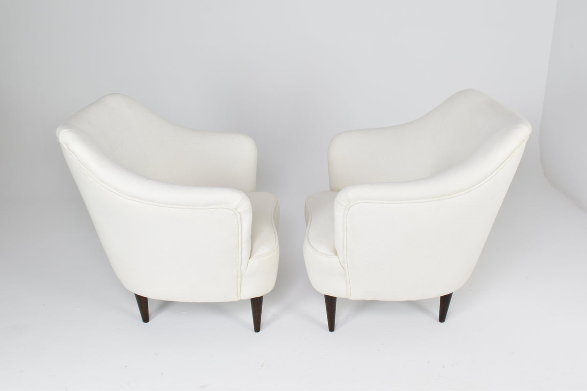 Shop Pair of Italian Armchairs by Gio Ponti for Casa e Giardino, circa 1950s - Spirit Gallery Vintage Furniture