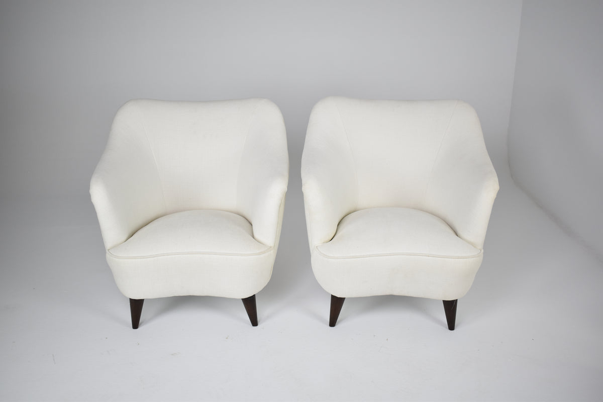 Shop Pair of Italian Armchairs by Gio Ponti for Casa e Giardino, circa 1950s - Spirit Gallery Vintage Furniture
