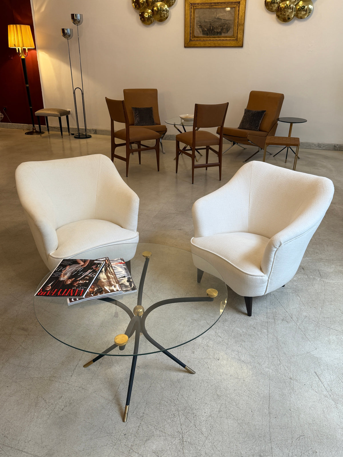 Shop Pair of Italian Armchairs by Gio Ponti for Casa e Giardino, circa 1950s - Spirit Gallery Vintage Furniture
