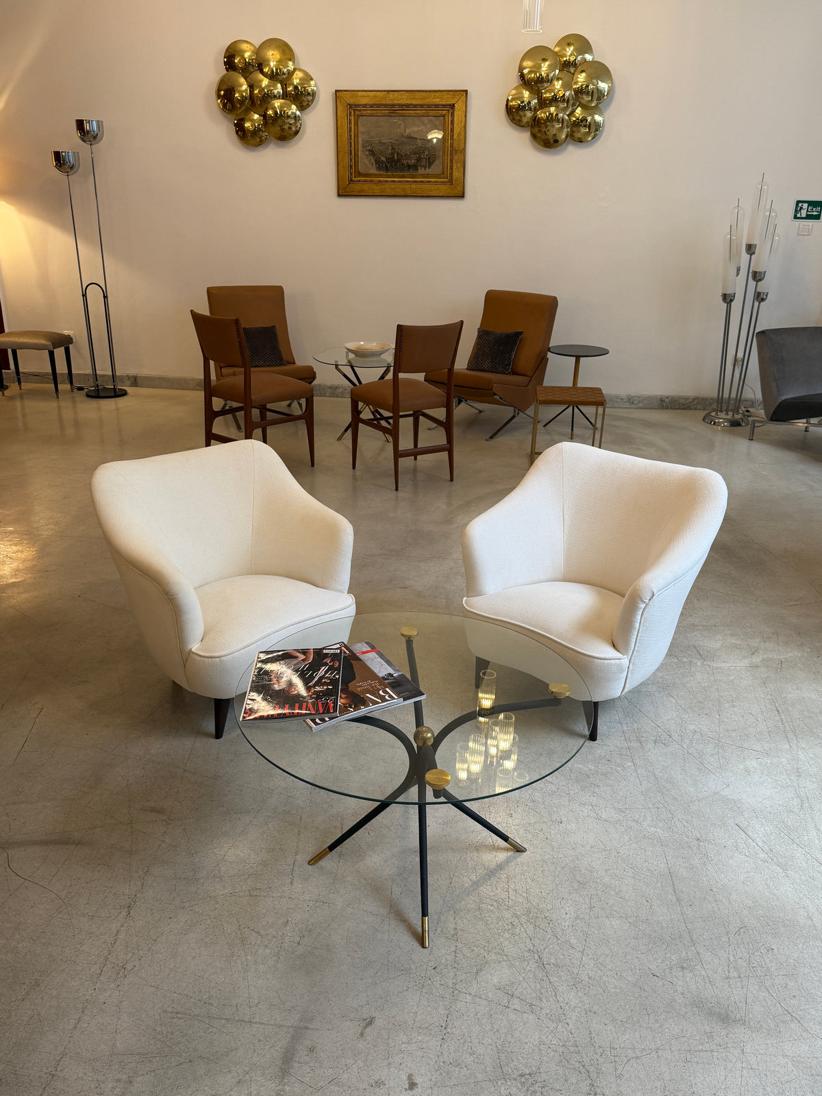 Shop Pair of Italian Armchairs by Gio Ponti for Casa e Giardino, circa 1950s - Spirit Gallery Vintage Furniture