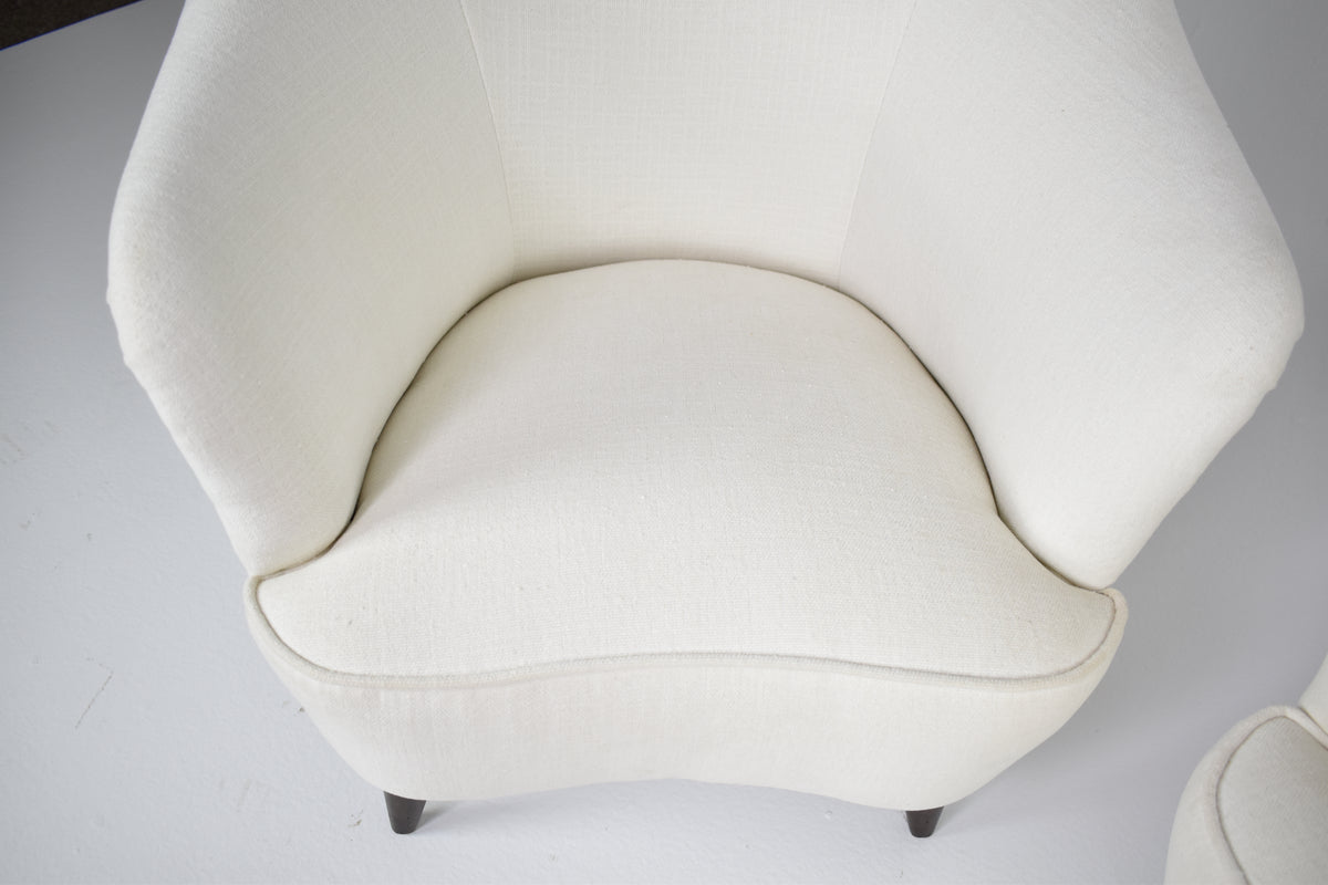 Shop Pair of Italian Armchairs by Gio Ponti for Casa e Giardino, circa 1950s - Spirit Gallery Vintage Furniture