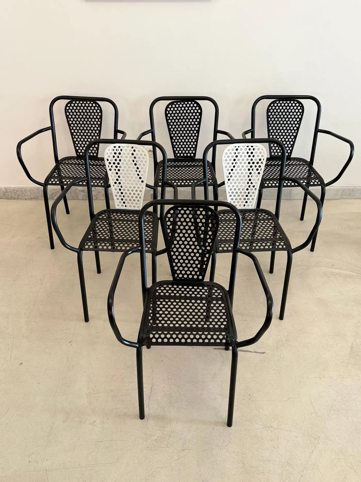 Shop René Malaval Vintage Set of 6 Garden Chairs, circa 1955 - Spirit Gallery Vintage Furniture