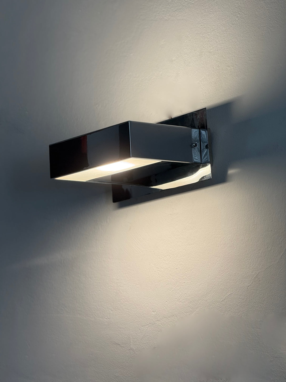Shop Pair of 1980s French Minimalist Stainless Steel Wall Sconces - Spirit Gallery Vintage Furniture