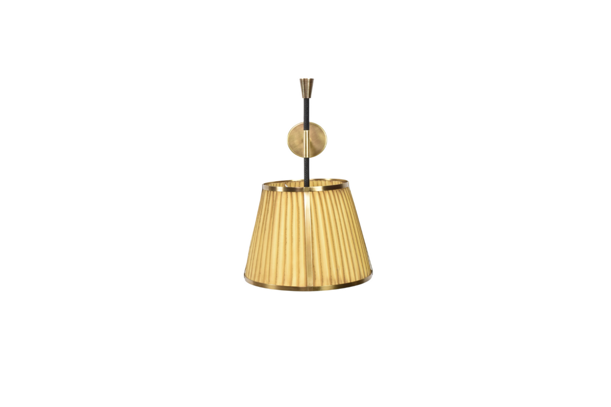 Shop Caeli-W4 Brass and Fabric Sconce, JAS - Spirit Gallery Vintage Furniture