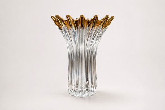 Val Saint Lambert Crown-Rim Crystal Vase, 1960s–70s