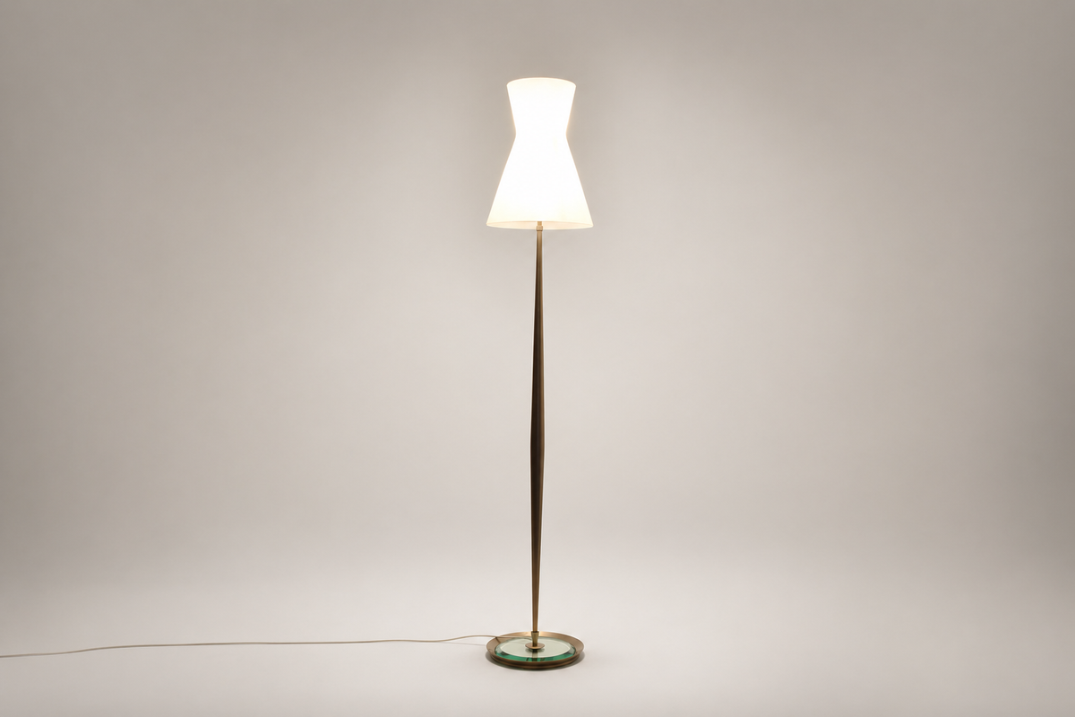 Shop Model 2156 Floor Lamp by Max Ingrand for Fontana Arte, Italy, 1950s - Spirit Gallery Vintage Furniture