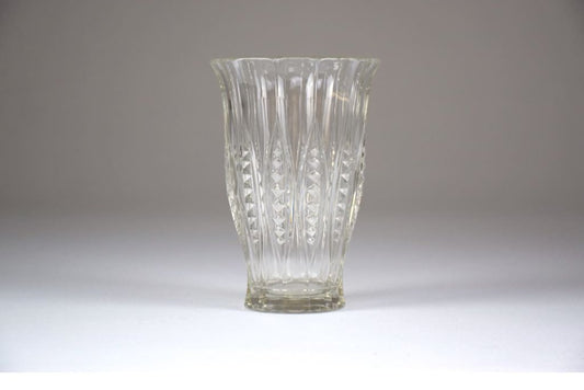 1930's Art Deco Charles Graffart Cut Crystal Vase - Spirit Gallery 