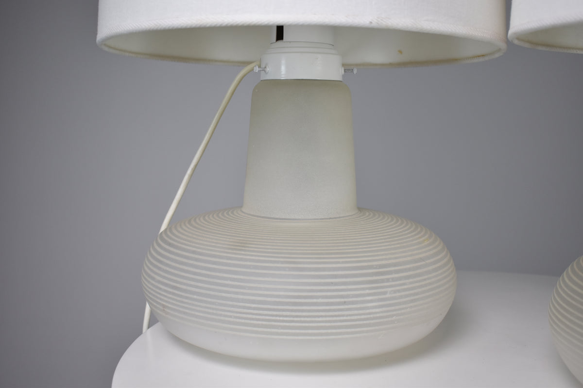 1960-1970 Pair of Italian Murano Table Lamps Attributed to Carlos Nason - Spirit Gallery 