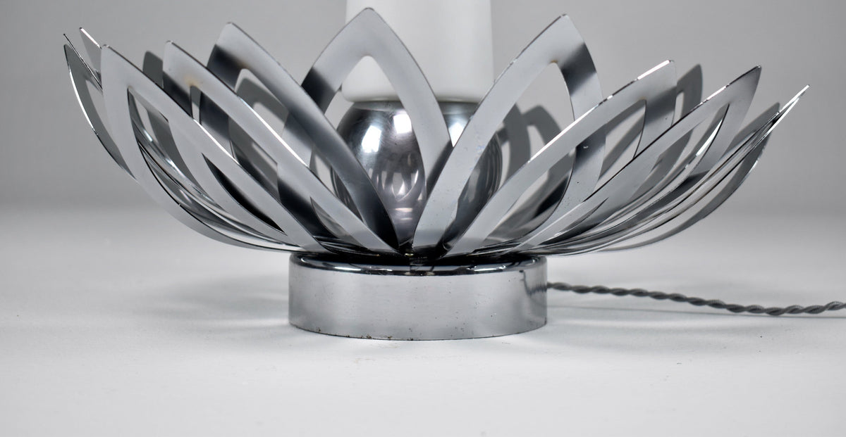 1970's Stainless Steel Flower Lamp by Jacqueline Trocmé - Spirit Gallery 