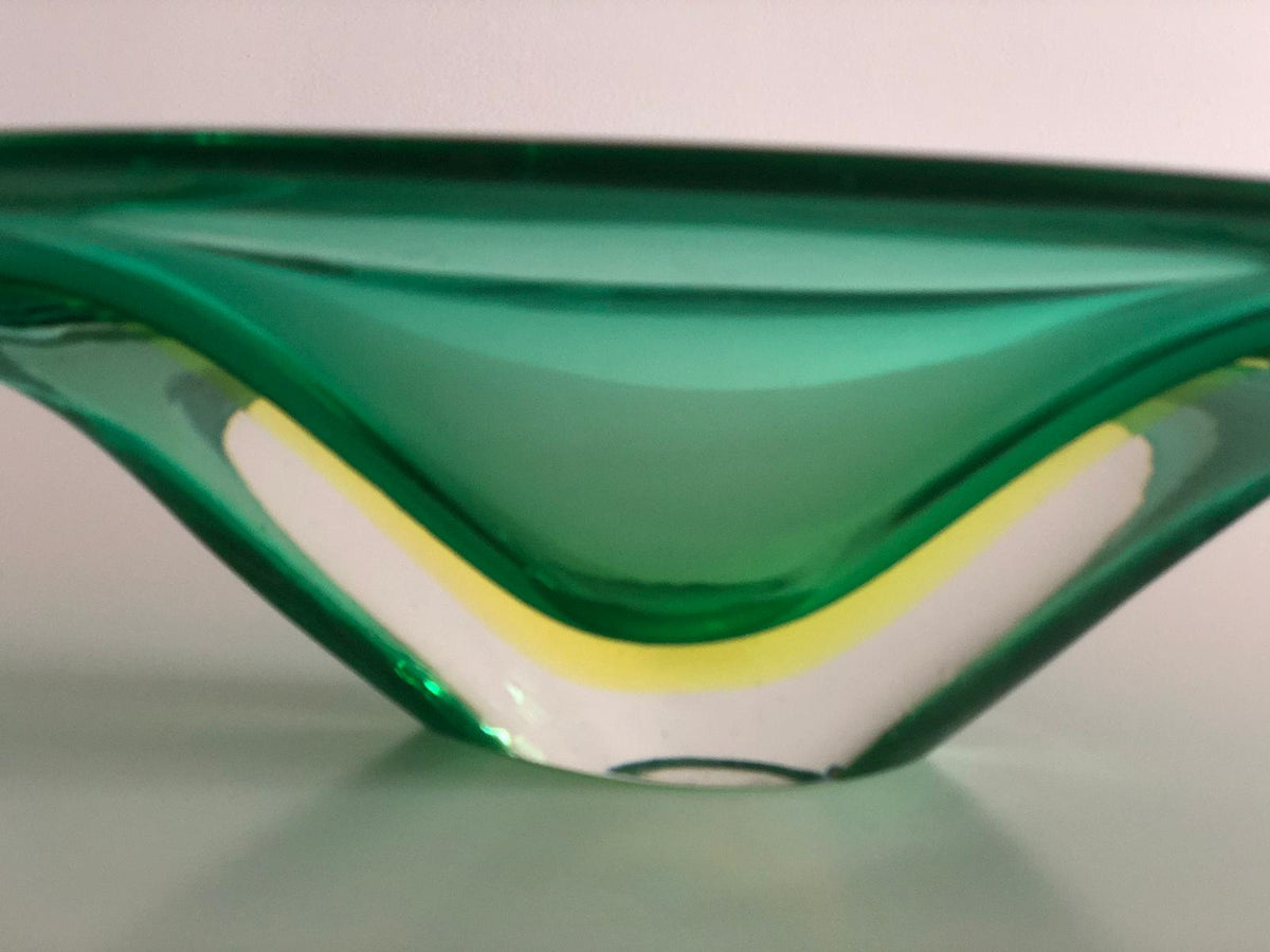 Italian Centerpiece Murano Bowl by Flavio Poli for Seguso Vetri d'Arte, 1950's - Spirit Gallery 