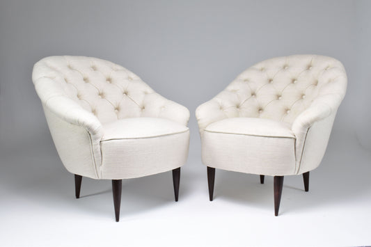 Shop Pair of Italian Armchairs Attributed to Gio Ponti, 1950s - Spirit Gallery Vintage Furniture
