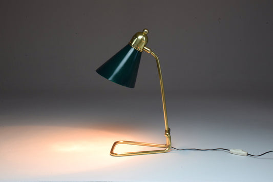 French Vintage Brass Table Lamp by Robert Mathieu, 1950's - Spirit Gallery 