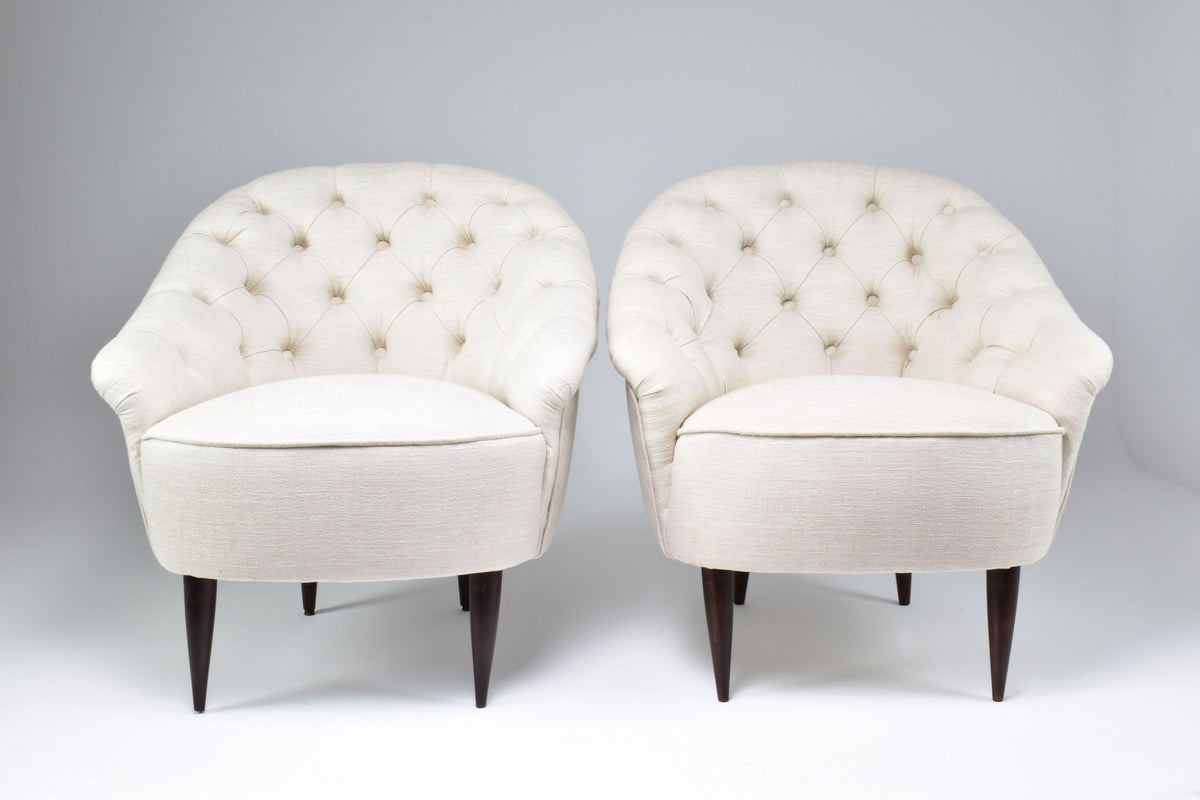 Shop Pair of Italian Armchairs Attributed to Gio Ponti, 1950s - Spirit Gallery Vintage Furniture