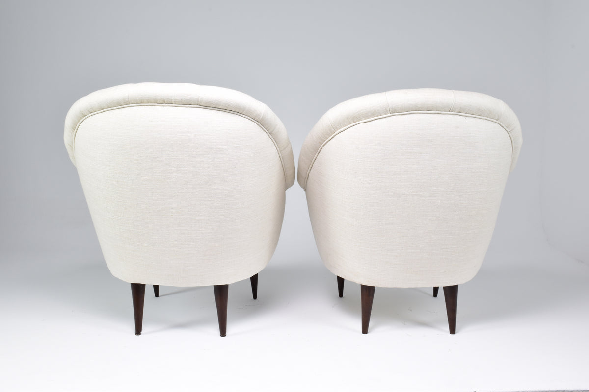 Shop Pair of Italian Armchairs Attributed to Gio Ponti, 1950s - Spirit Gallery Vintage Furniture
