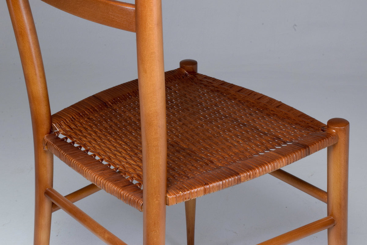 French Vintage Cane Dining Chairs, Set of Five 1930's - Spirit Gallery 