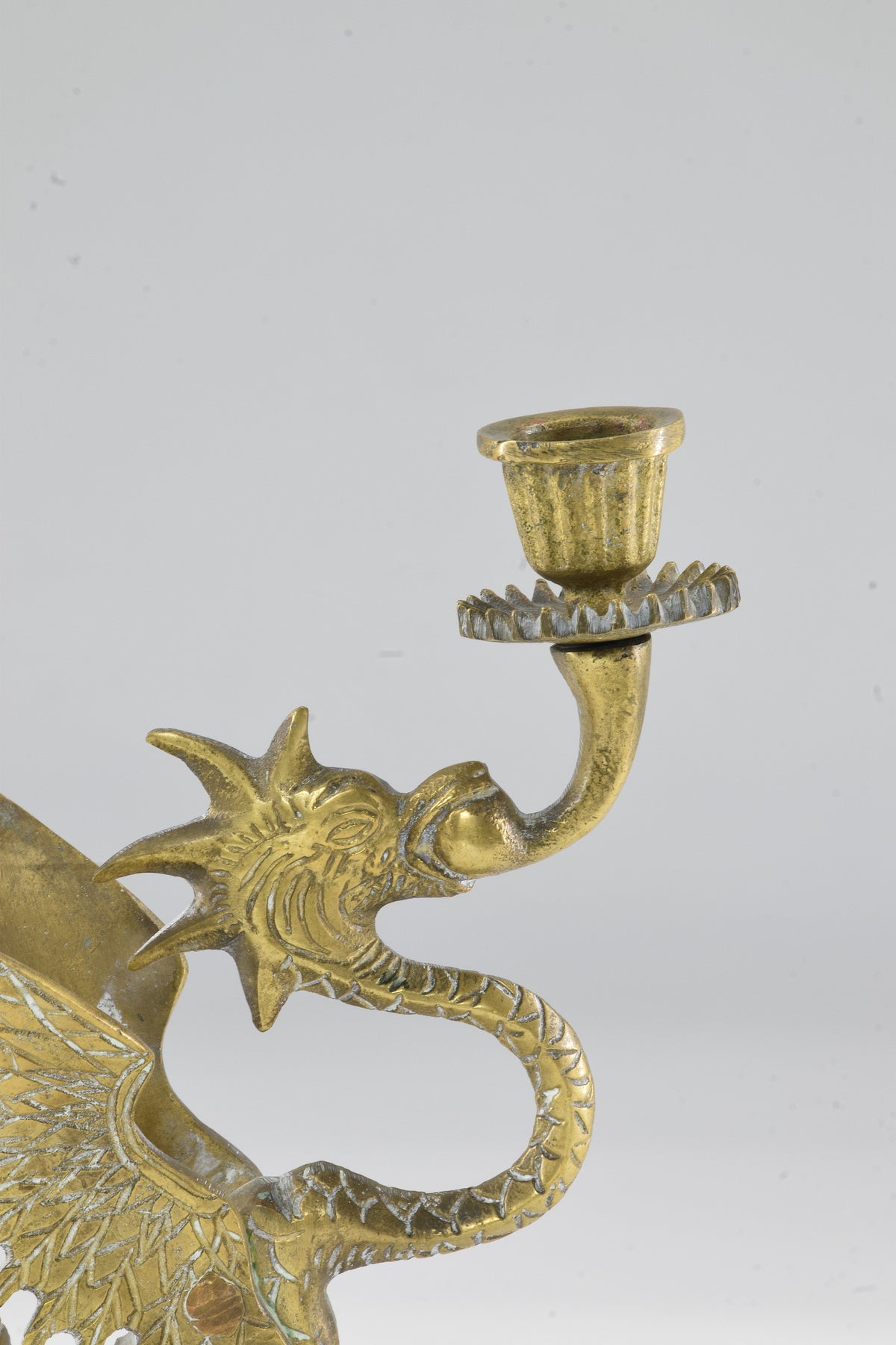 1950's Italian Bronze Dragon Candlesticks - Spirit Gallery 