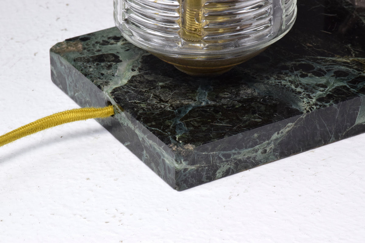 French Vintage Art Deco Lion Marble Table Lamp, 1930's - Spirit Gallery 