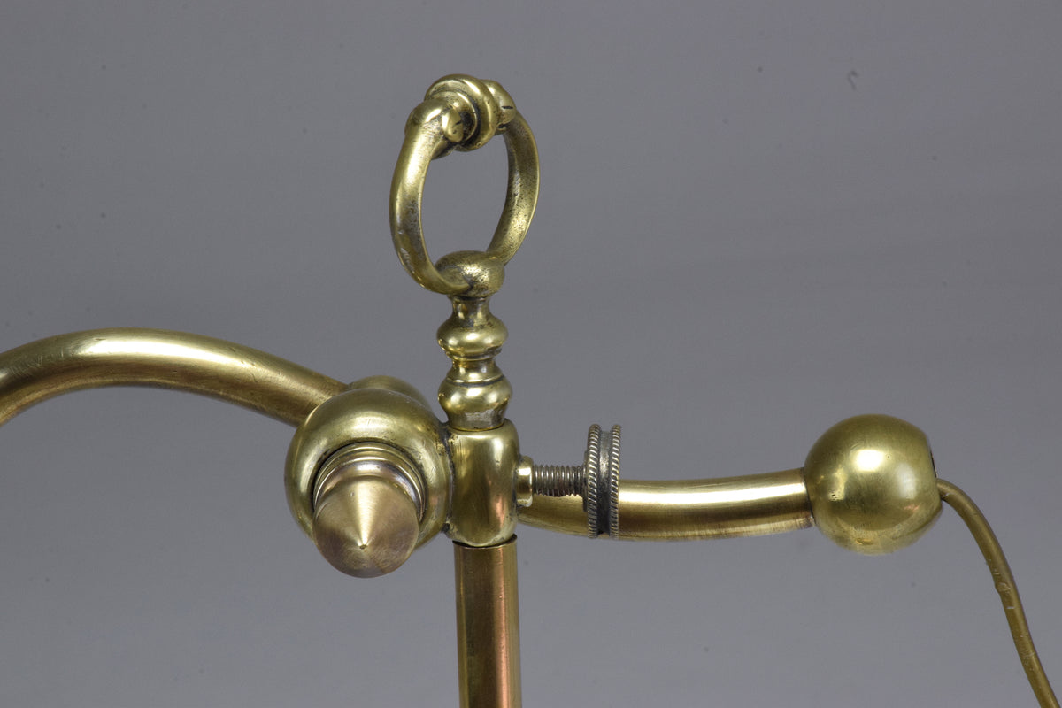 French Brass Table Lamp by Frères Muller, 1930's - Spirit Gallery 