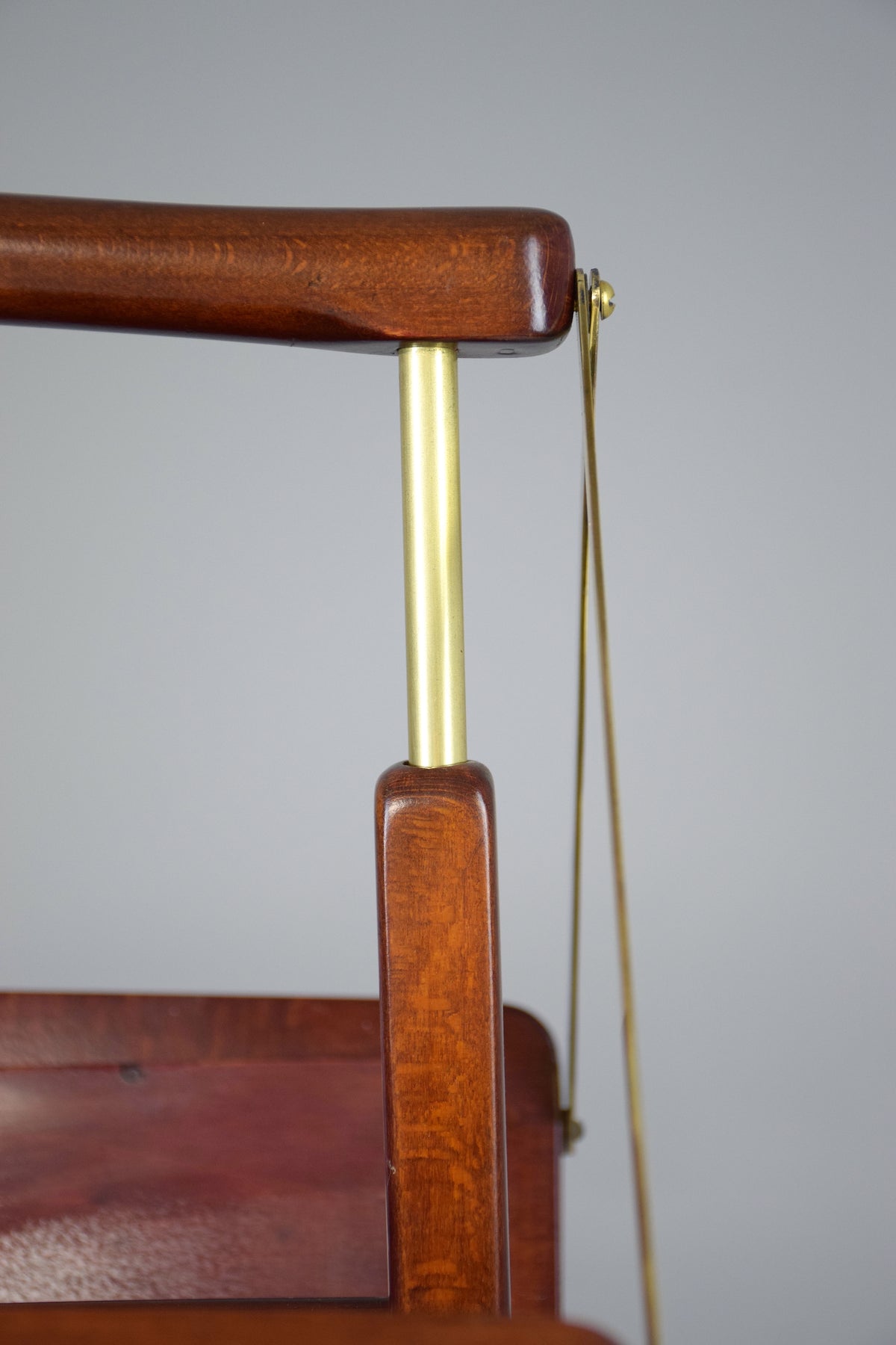1950’s Magazine Holder Ico Parisi Style in Wood and Brass - Spirit Gallery 