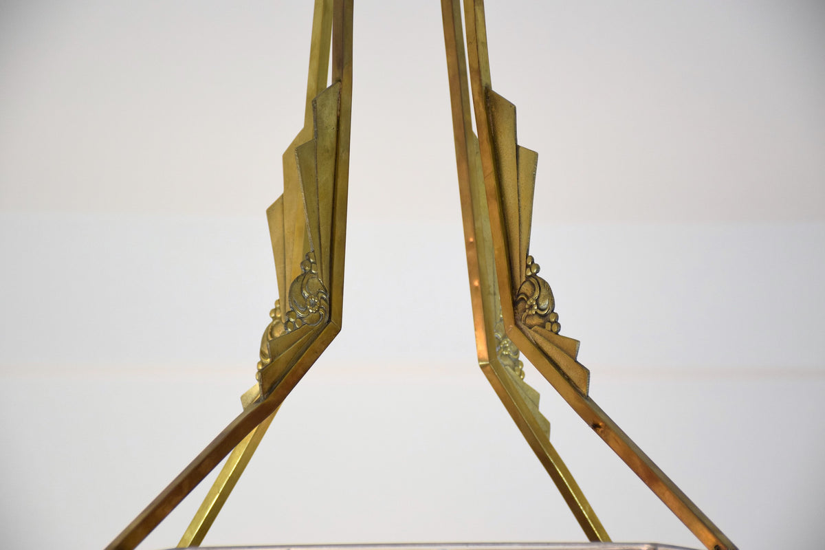 Art Deco Chandelier by Muller Freres, France, 1930's - Spirit Gallery 