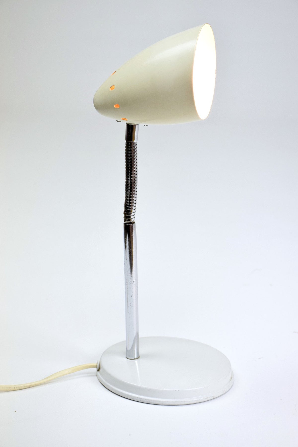 Articulating Desk Lamp in White Enameled Steel - Spirit Gallery 