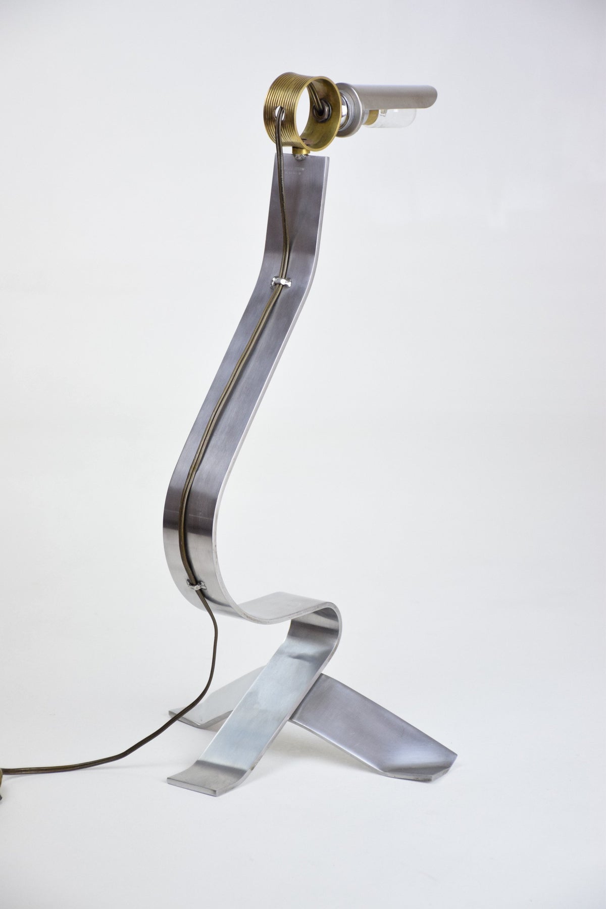 Bird Shaped Steel Lamp, France, 1970's - Spirit Gallery 