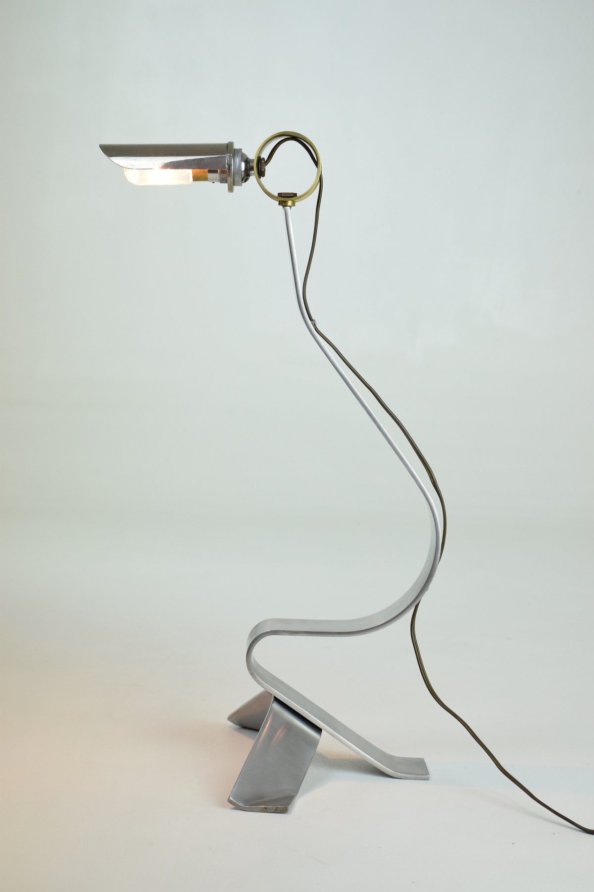 Bird Shaped Steel Lamp, France, 1970's - Spirit Gallery 