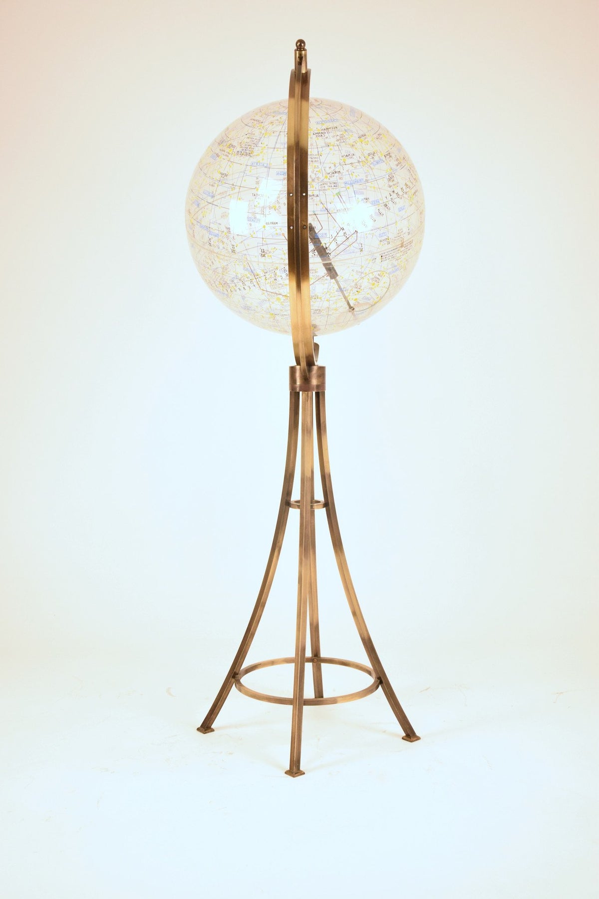 Celestial Globe on Brass Tripod by Robert Farquhar, United States, 1970's - Spirit Gallery 