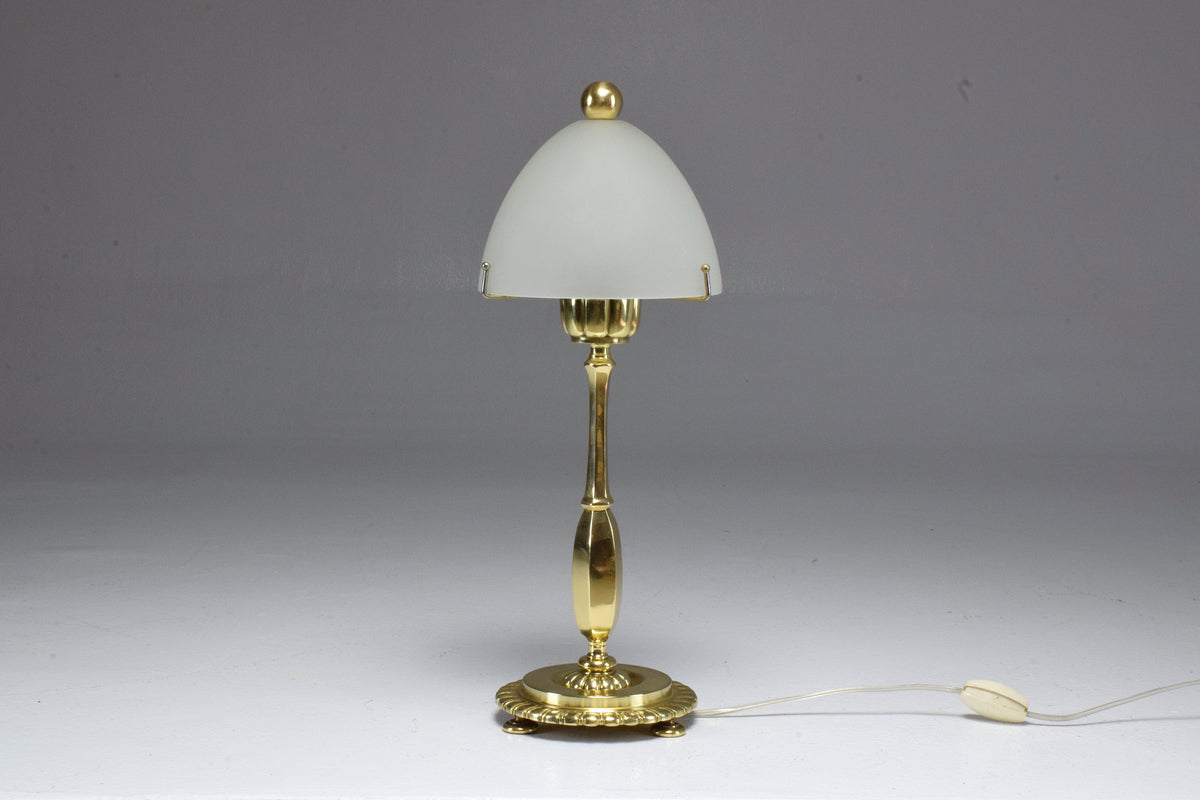 French Art Deco Bronze Table Lamp by Henry Petitot, 1930's - Spirit Gallery 