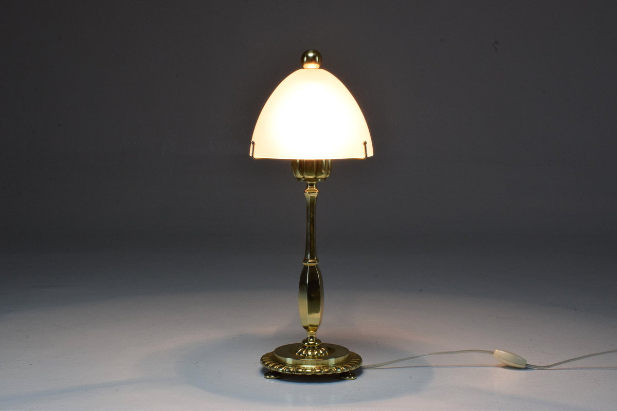 French Art Deco Bronze Table Lamp by Henry Petitot, 1930's - Spirit Gallery 