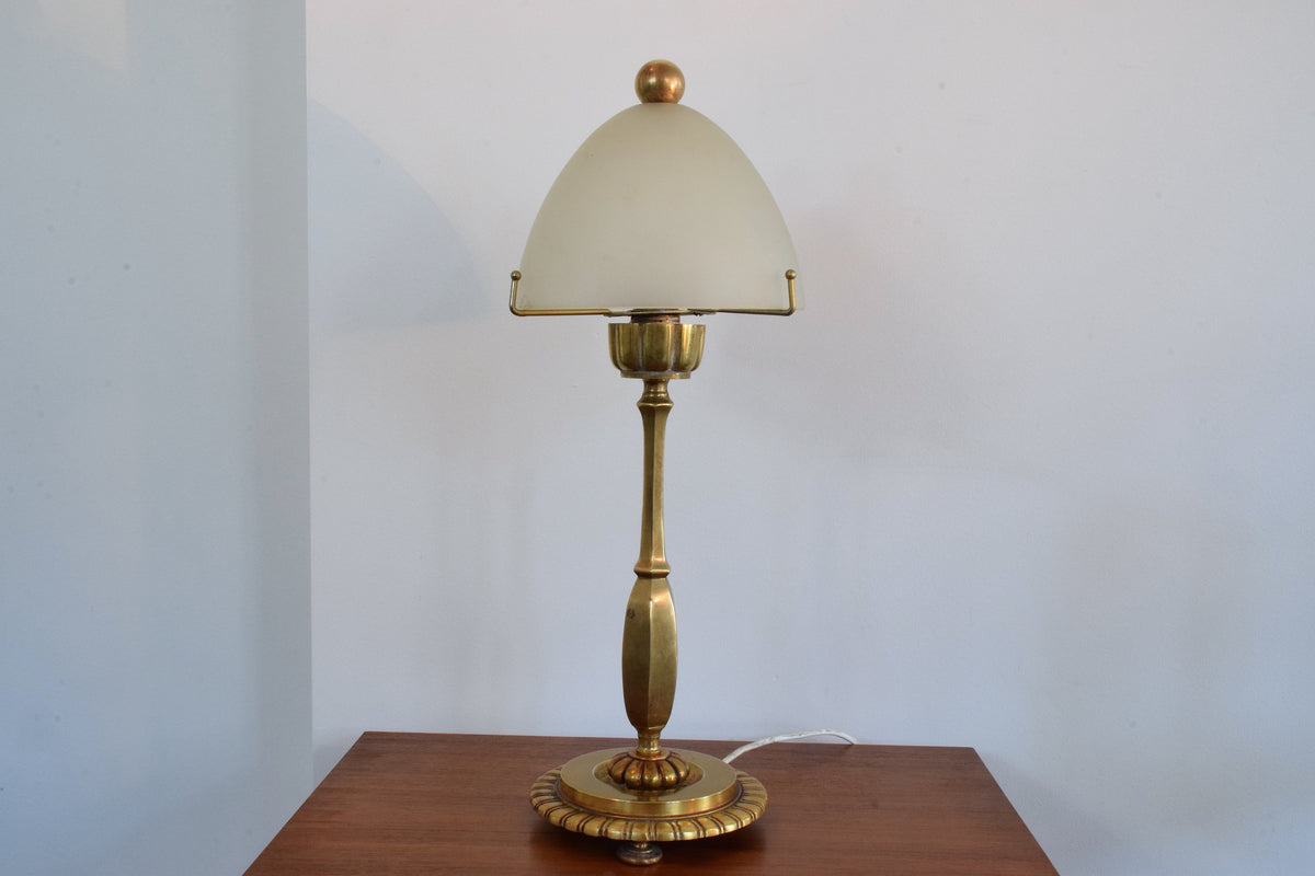 French Art Deco Bronze Table Lamp by Henry Petitot, 1930's - Spirit Gallery 