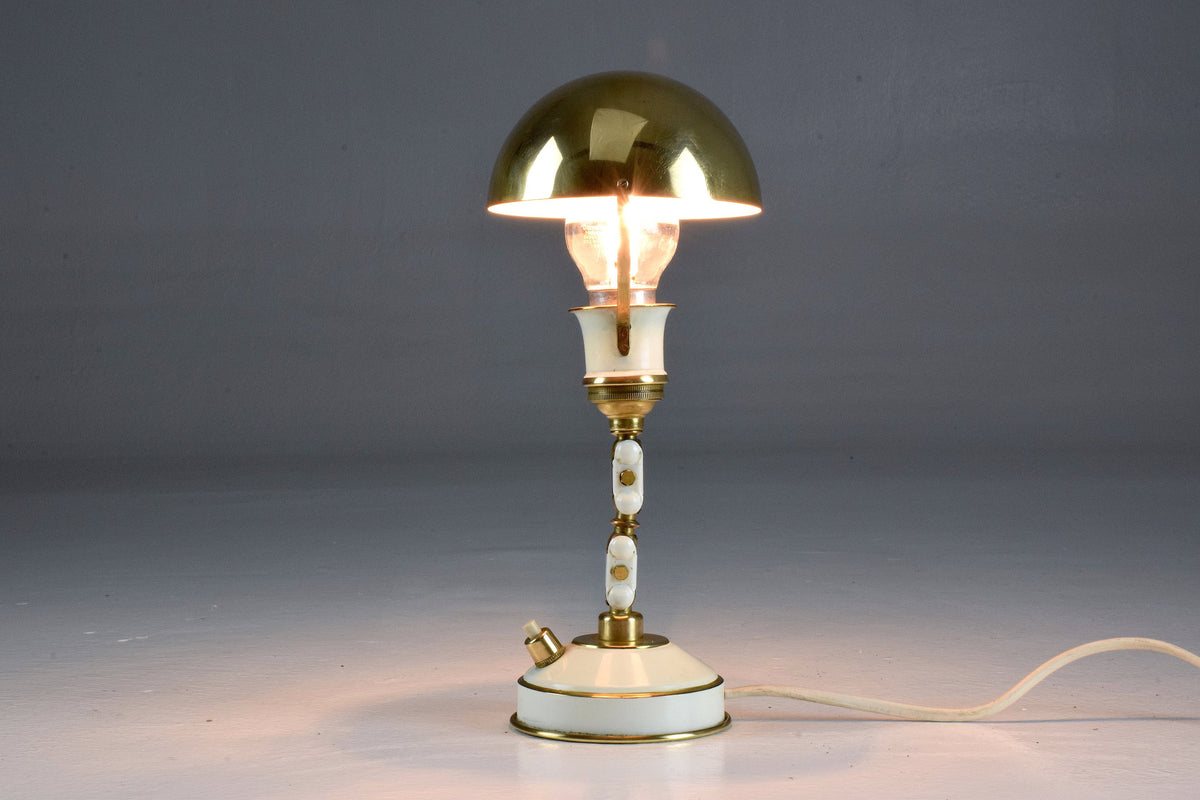 French Articulating Vintage Brass Table Desk Lamp, 1950's - Spirit Gallery 