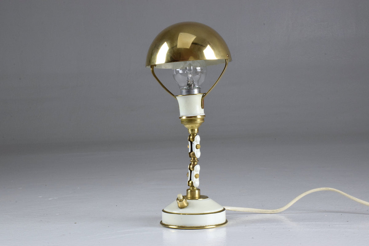 French Articulating Vintage Brass Table Desk Lamp, 1950's - Spirit Gallery 
