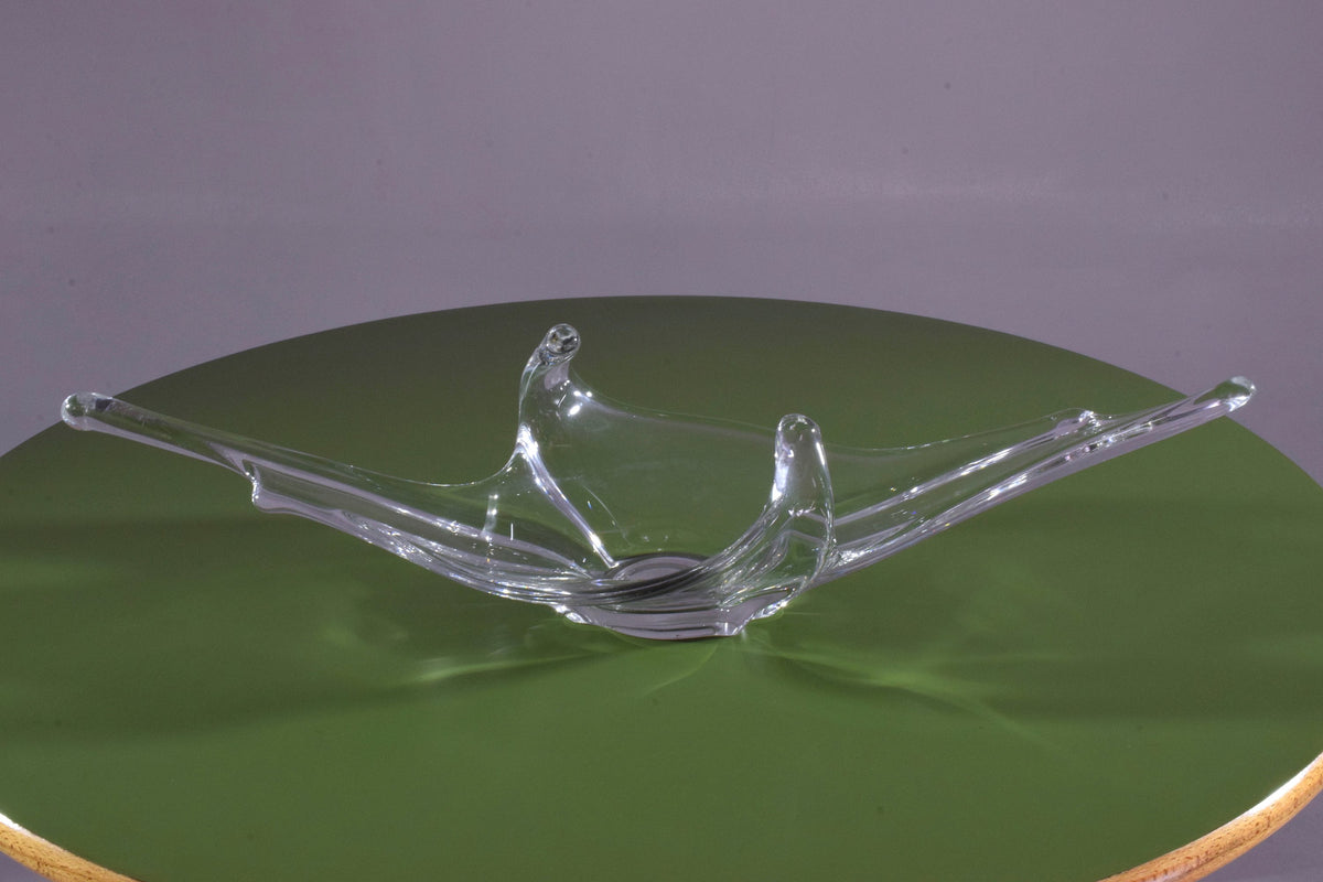 French Sculptural Vintage Crystal Centerpiece, 1960-1970's - Spirit Gallery 