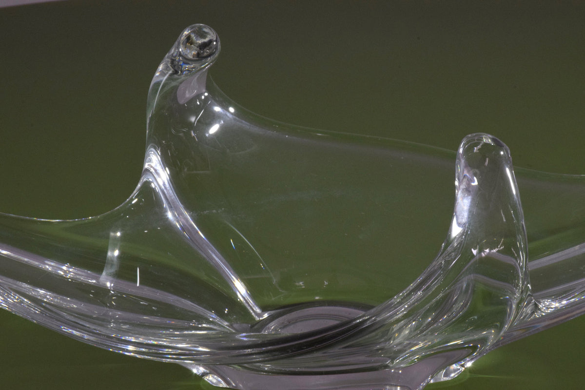 French Sculptural Vintage Crystal Centerpiece, 1960-1970's - Spirit Gallery 