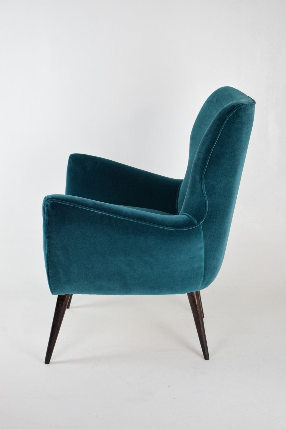 Italian Blue Velvet Armchairs, 1960s, Set of 2 - Spirit Gallery 