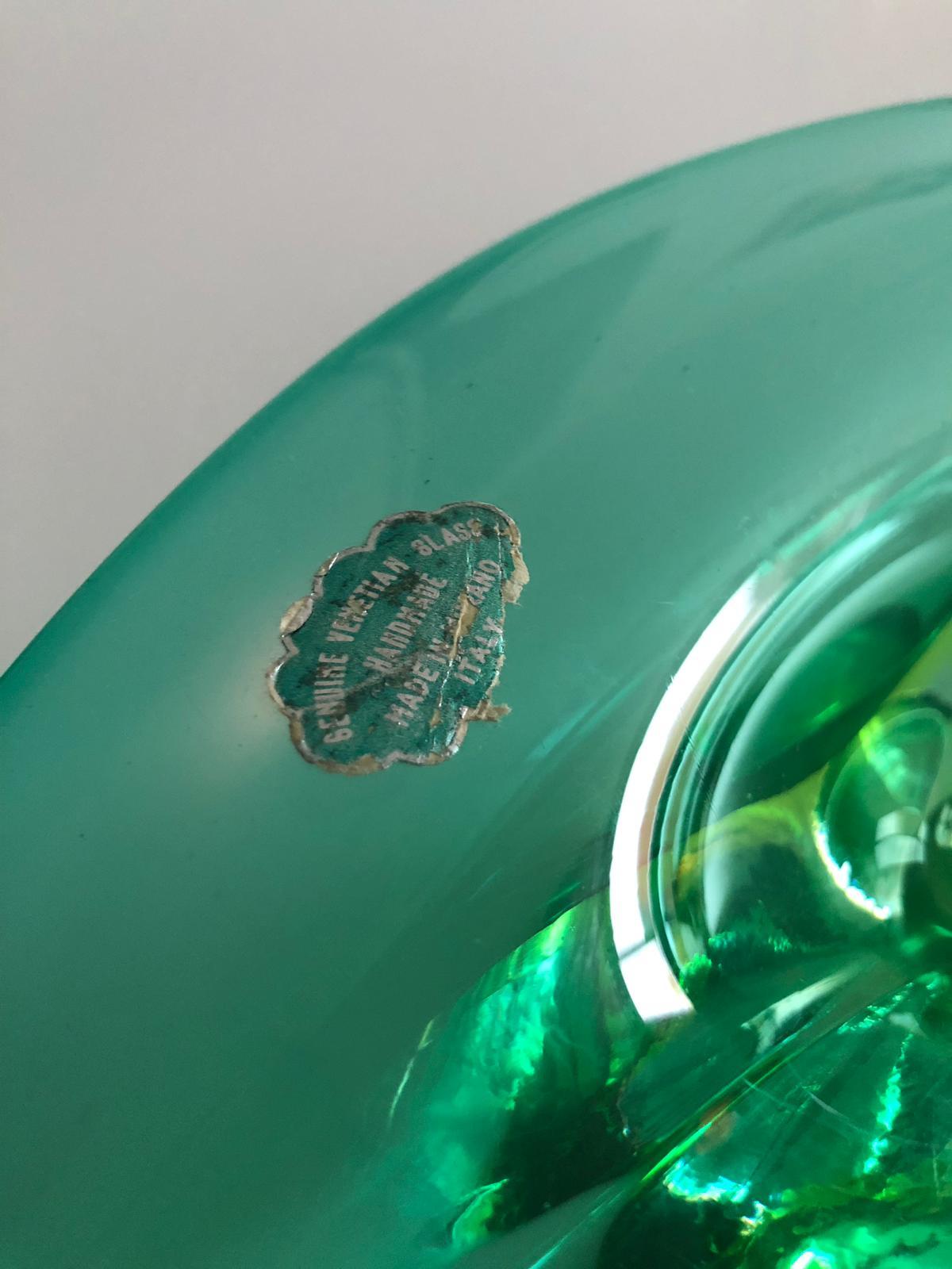 Italian Centerpiece Murano Bowl by Flavio Poli for Seguso Vetri d'Arte, 1950's - Spirit Gallery 