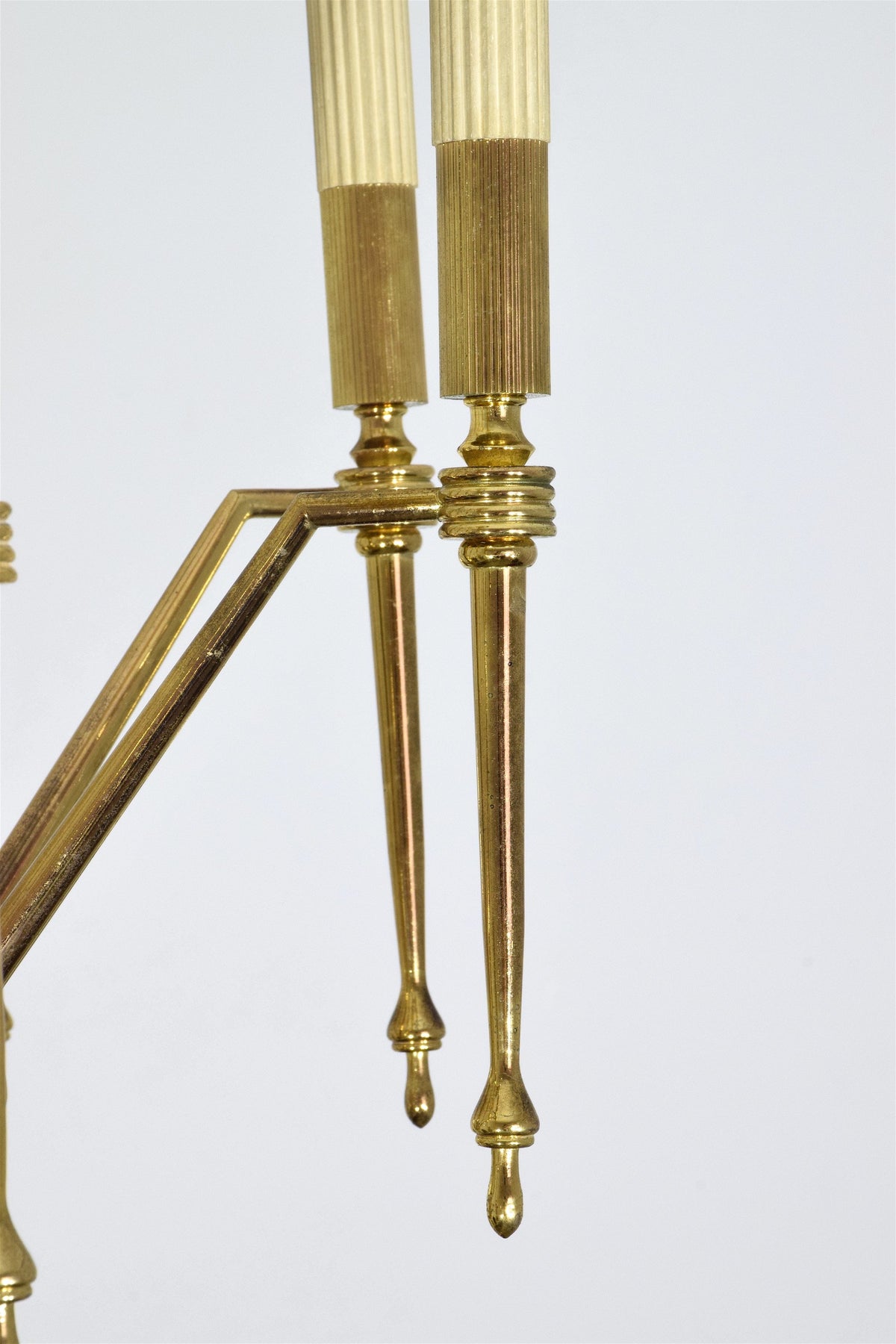 Italian Mid-Century Chandelier With Gilded Brass Structure - Spirit Gallery 