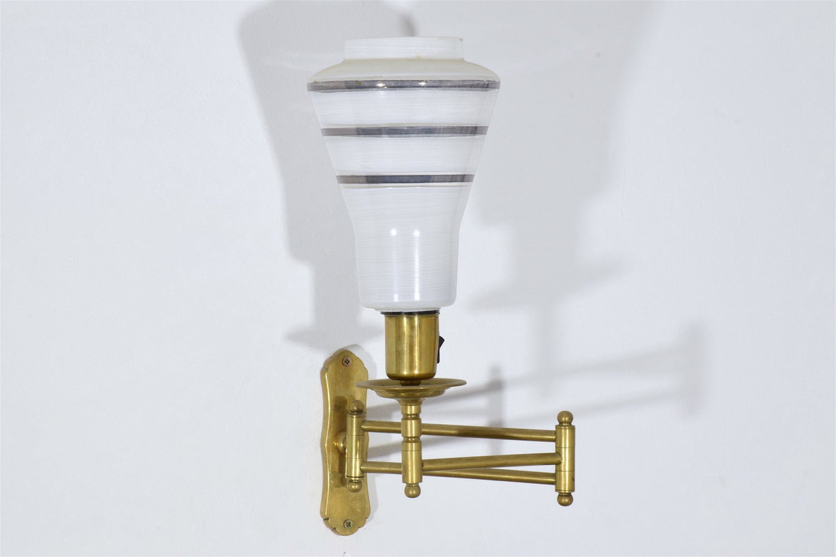 Mid-Century Adjustable Brass Wall Lamps - Spirit Gallery 